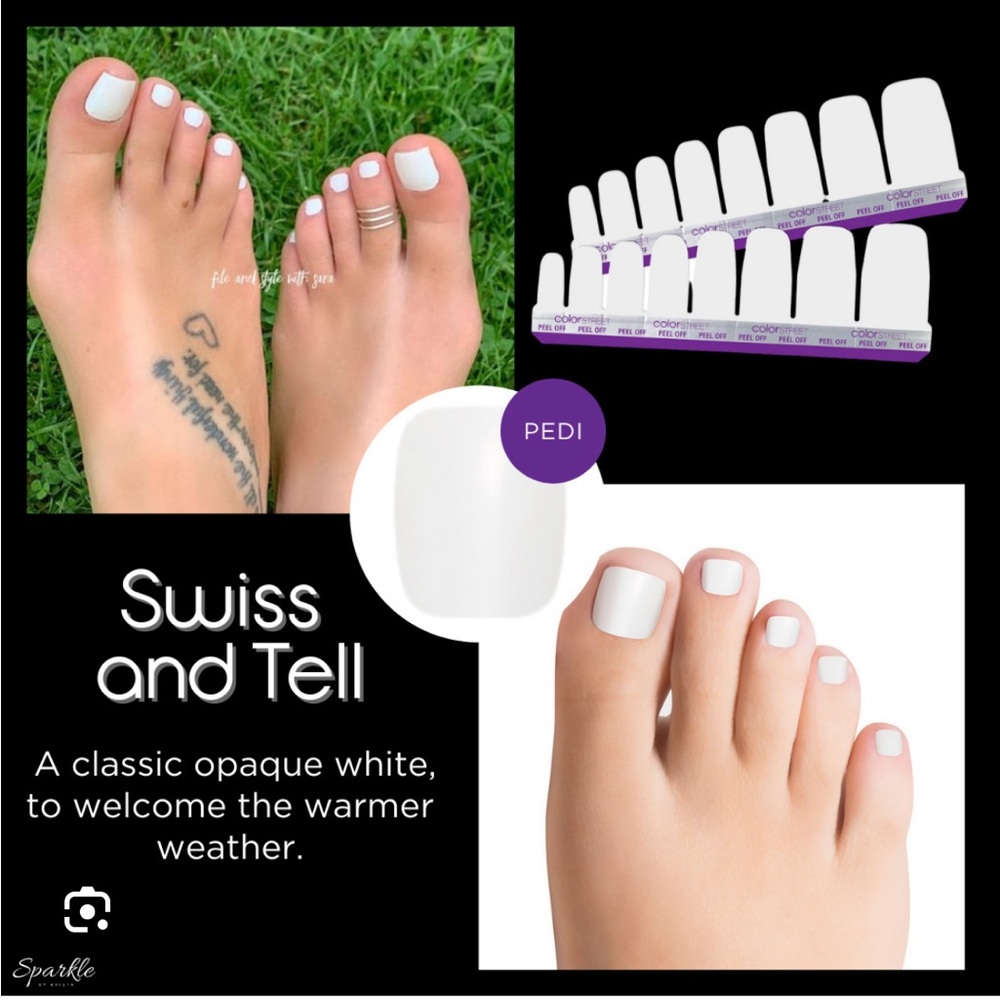 Color Street Swiss and Tell pedicure set (retired)